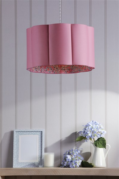 (image for) Laura Ashley Pussywillow Table Lamp Cream Ceramic and Polished Chrome With Shade